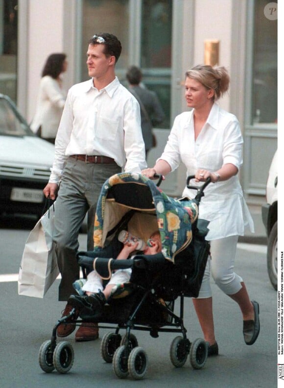 Michael Schumacher avec sa femme Corinna Schumacher et leur fille Gina.