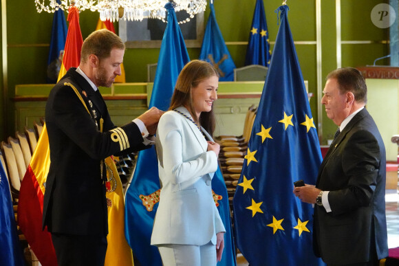 La princesse Leonor lors de la remise de son titre de Maire Honoraire d'Oviedo et de sa Médaille des Asturies, Espagne, le 24 octobre 2024. © Xuan Cueto/Pool/Europa Press/Bestimage