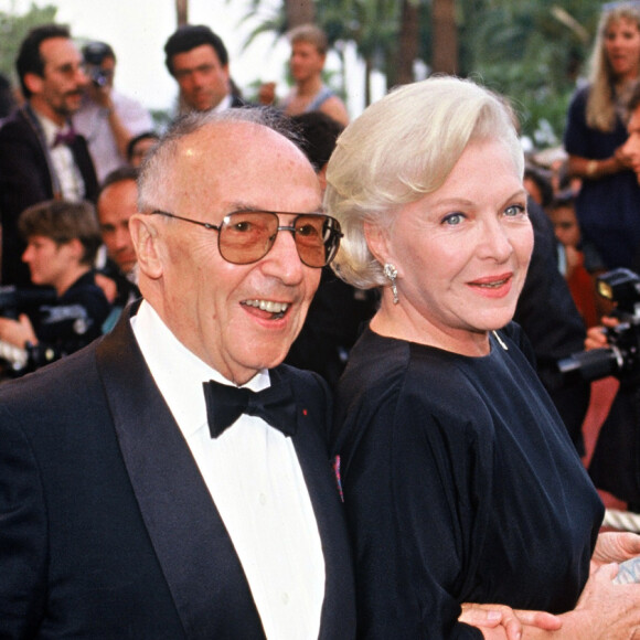 Loulou Gasté et Line Renaud au Festival de Cannes en 1990.