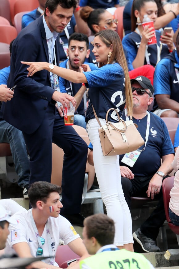 Charlotte Pirroni (compagne de Florian Thauvin) dans les tribunes lors du match de coupe du monde opposant la France au Danemark au stade Loujniki à Moscou, Russia, le 26 juin 2018. Le match s'est terminé par un match nul 0-0. © Cyril Moreau/Bestimage 