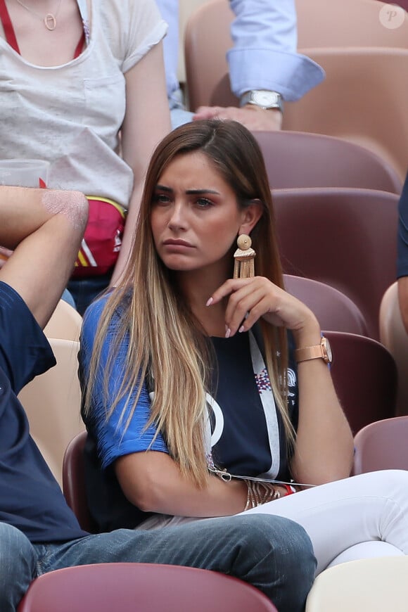 Charlotte Pirroni (compagne de Florian Thauvin) dans les tribunes lors du match de coupe du monde opposant la France au Danemark au stade Loujniki à Moscou, Russia, le 26 juin 2018. Le match s'est terminé par un match nul 0-0. © Cyril Moreau/Bestimage 