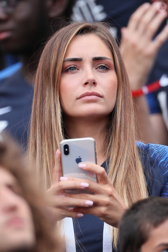 Charlotte Pirroni (compagne de Florian Thauvin) dans les tribunes lors du match de coupe du monde opposant la France au Danemark au stade Loujniki à Moscou, Russia, le 26 juin 2018. Le match s'est terminé par un match nul 0-0. © Cyril Moreau/Bestimage 