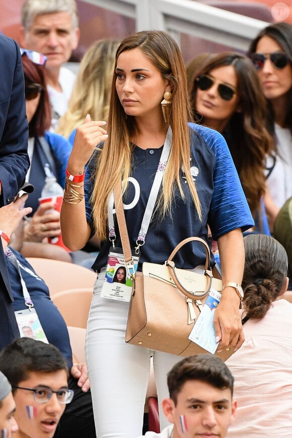 Charlotte Pirroni (compagne de Florian Thauvin) dans les tribunes lors du match de coupe du monde opposant la France au Danemark au stade Loujniki à Moscou, Russia, le 26 juin 2018. Le match s'est terminé par un match nul 0-0. © Pierre Perusseau/Bestimage 