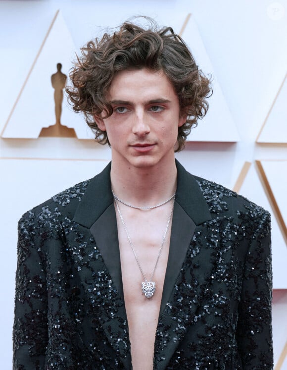 Timothée Chalamet au photocall de la 94ème édition de la cérémonie des Oscars à Los Angeles, le 27 mars 2022. 