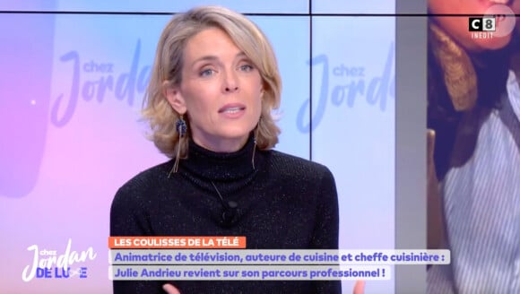 Julie Andrieu face à Jordan De Luxe sur le plateau de Chez Jordan - Capture d'écran.