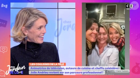 Julie Andrieu face à Jordan De Luxe sur le plateau de Chez Jordan - Capture d'écran.