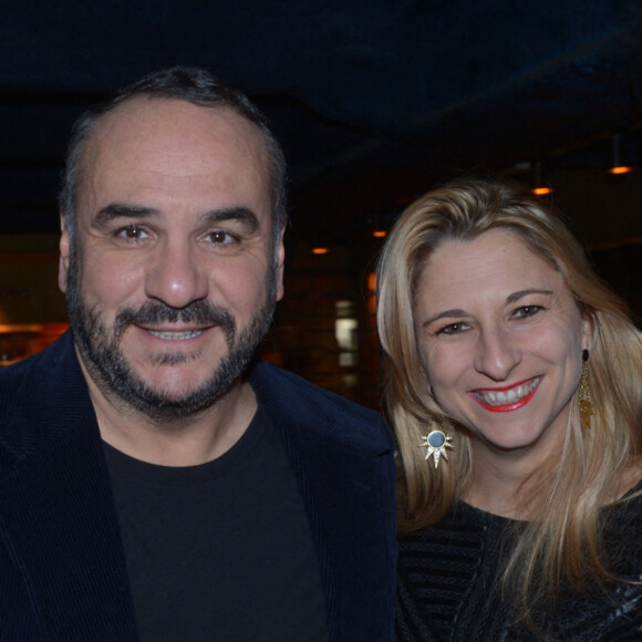 Exclusif - François-Xavier Demaison et sa femme Anaïs Tihay - Soirée du 8ème anniversaire du restaurant "Manko" à Paris le 6 décembre 2023. © Rachid Bellak/Bestimage 