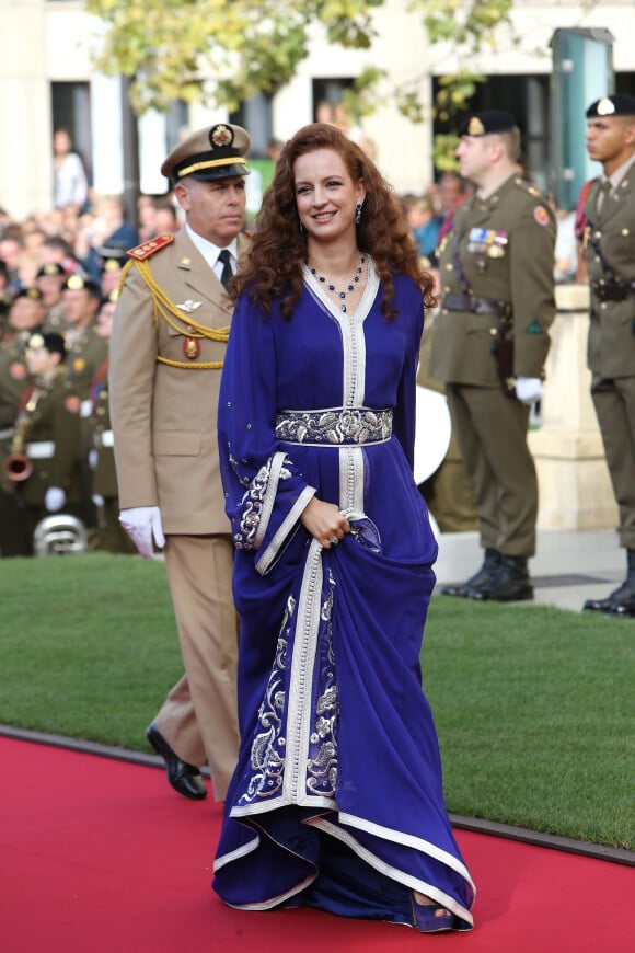 La princesse Lalla Salma du Maroc - Arrivees a la cathedrale pour le mariage religieux du prince Guillaume de Luxembourg et de la comtesse Stephanie de Lannoy a Luxembourg, le 20 octobre 2012. 