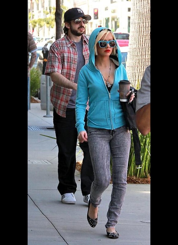 Christina Aguilera et son mari à Beverly Hills, le 26 mars 2010