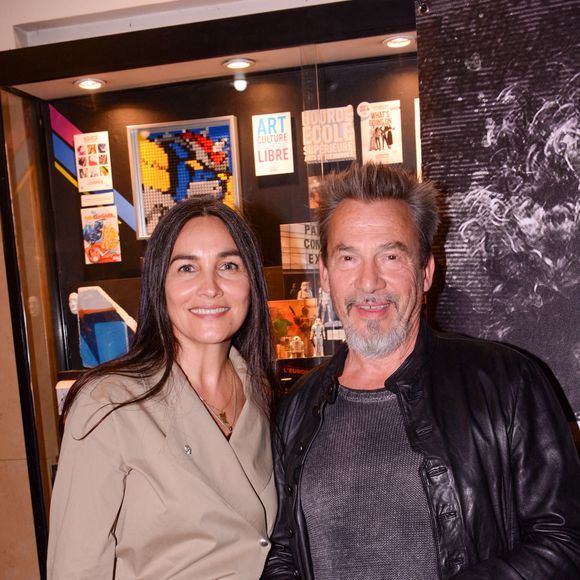 Exclusif - Florent Pagny et sa femme Azucena Caamano lors de la première du spectacle Lost in Buenos Aires à l'Européen à Paris le 28 juin 2021. © Rachid Bellak / Bestimage