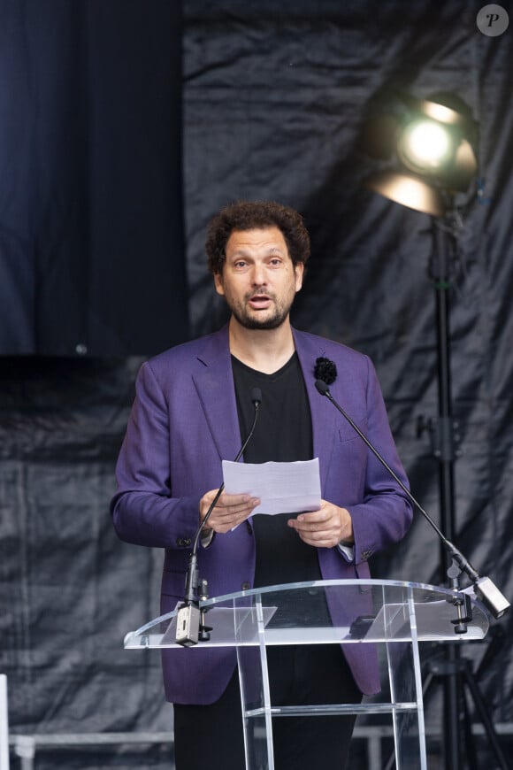 Exclusif - Eric Antoine lors de l'hommage à l'humoriste Guillaume Bats, mort à 36 ans, à Montmirail, Marne, France, le 17 juin 2023. © Pierre Perusseau/Bestimage