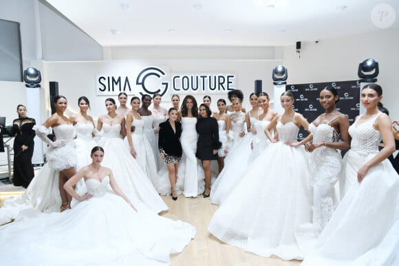 Exclusif - La créatrice Nazli Mendes, Diane Leyre (miss France 2022), Silva Erkoc - Défilé de mode "Sima Couture" à Enghien le 5 novembre 2024. © Rachid Bellak/Bestimage