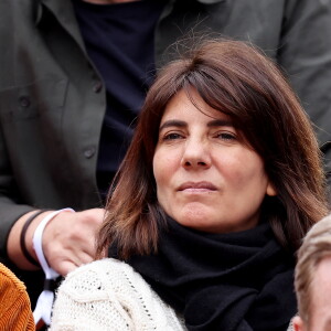 Estelle Denis dans les tribunes des Internationaux de France de tennis de Roland Garros 2024 à Paris, France, le 2 juin 2024. © Jacovides-Moreau/Bestimage