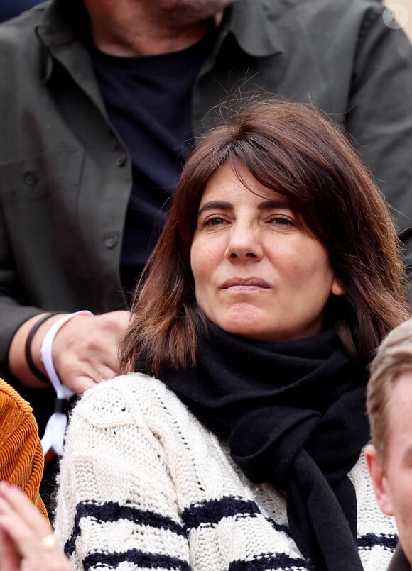 Estelle Denis dans les tribunes des Internationaux de France de tennis de Roland Garros 2024 à Paris, France, le 2 juin 2024. © Jacovides-Moreau/Bestimage