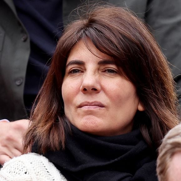 Estelle Denis dans les tribunes des Internationaux de France de tennis de Roland Garros 2024 à Paris, France, le 2 juin 2024. © Jacovides-Moreau/Bestimage