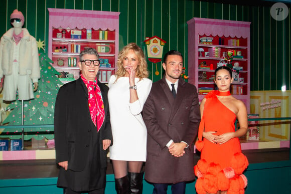 Marc Lavoine, Adriana Karembeu, Frédéric Merlin et Lena Situations (Lena Mahfouf) lors de la soirée d'inauguration "Noël du BHV Marais" à Paris. Le 6 novembre 2024 © Philippe Baldini / Bestimage