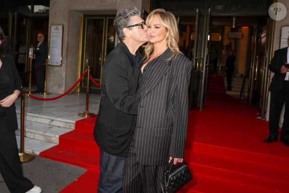 Première sortie officielle pour Adriana Karembeu et son compagnon Marc Lavoine au photocall du Concerto pour la Paix d'Omar Harfouch : Un Appel à l'Unité et à la Paix au Théâtre des Champs Elysées à Paris, France. © Guirec-Perusseau-Tribeca/Bestimage