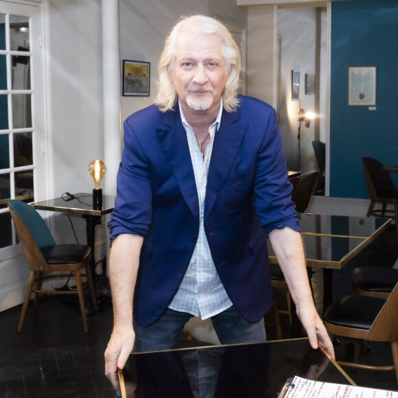 Exclusif - Patrick Sebastien lors de l'enregistrement de l'émission "Olympiascope" à Paris, diffusée le 19 mai sur Olympia TV, une chaîne du groupe Canal+ et en replay sur myCANAL. Le 6 avril 2022 © Jack Tribeca / Bestimage  Exclusive - No Web No Blog pour Belgique et Suisse