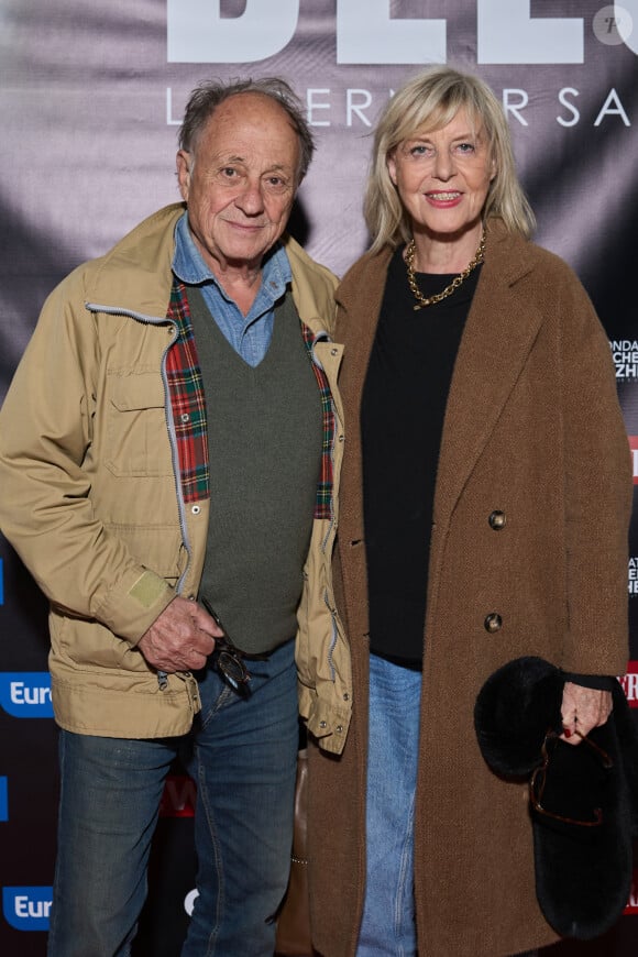 Exclusif - Chantal Ladesou et son mari Michel Ansault au photocall de la soirée Ciné-concert symphonique "Alain Delon, le dernier Samouraï" au Palais des congrès à Paris le 8 novembre 2024 le jour de son anniversaire. © Jacovides / Moreau / Bestimage 