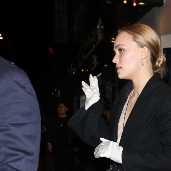 Lily-Rose Depp au sein du El Rey Theater de Los Angeles pour soutenir sa compagne 070 Shake durant son concert.