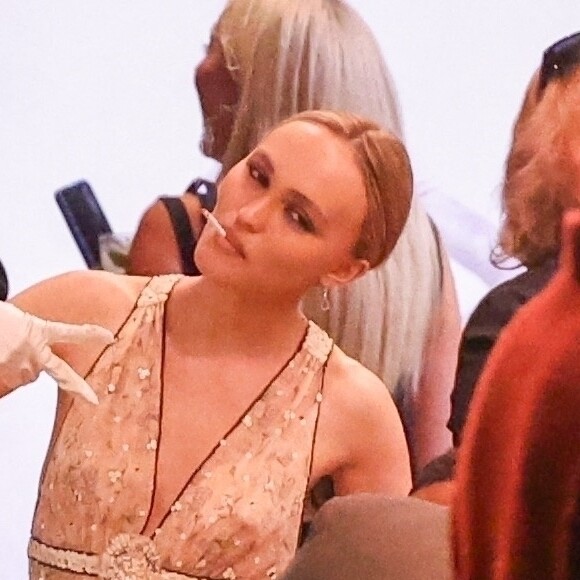 Lily-Rose Depp au sein du El Rey Theater de Los Angeles pour soutenir sa compagne 070 Shake durant son concert.