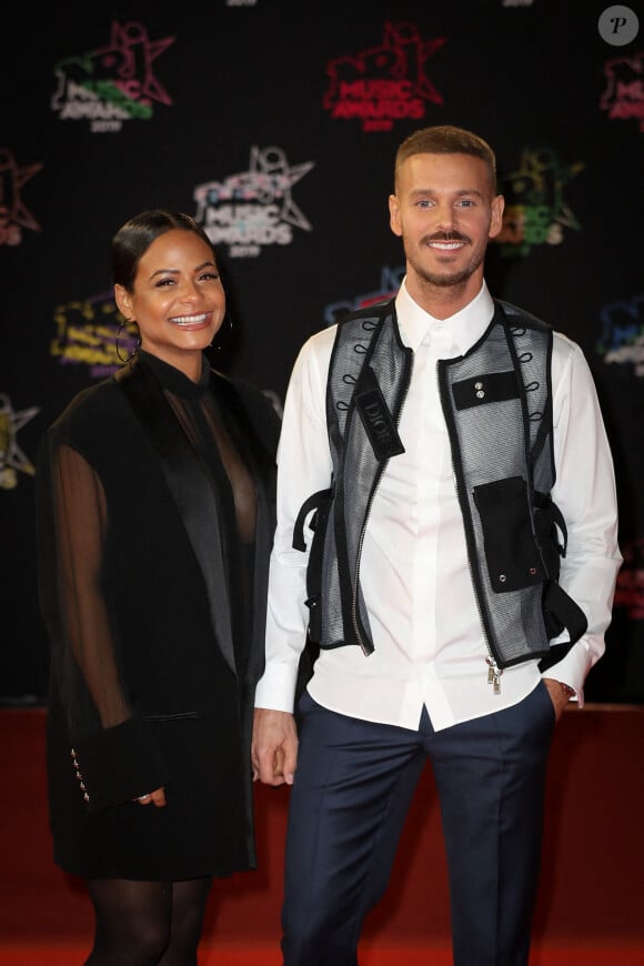 Christina Milian et Matt Pokora arrivant au tapis rouge des NRJ Music Awards 2019 au Palais des Festivals, à Cannes, dans le sud de la France, le 9 novembre 2019. Photo par Shootpix/ABACAPRESS.COM