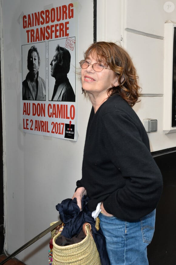 Jane Birkin lors du lancement officiel de l'association Serge Gainsbourg au cabaret Don Camilo à Paris, le 2 avril 2017. © Guirec Coadic/Bestimage