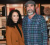 Rachida Brakni et Eric Cantona 
Exclusif - Rachida Brakni et Eric Cantona lors d'une conférence de presse de la série (France 3) "Le voyageur: La permission de minuit" au restaurant Les Editeurs à Paris. © Coadic Guirec/bestimage