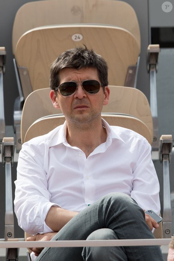 Thomas Sotto - Les célébrités dans les tribunes des Internationaux de France de Tennis de Roland Garros 2019 à Paris, France, le 29 mai 2019. © Jacovides-Moreau/Bestimage