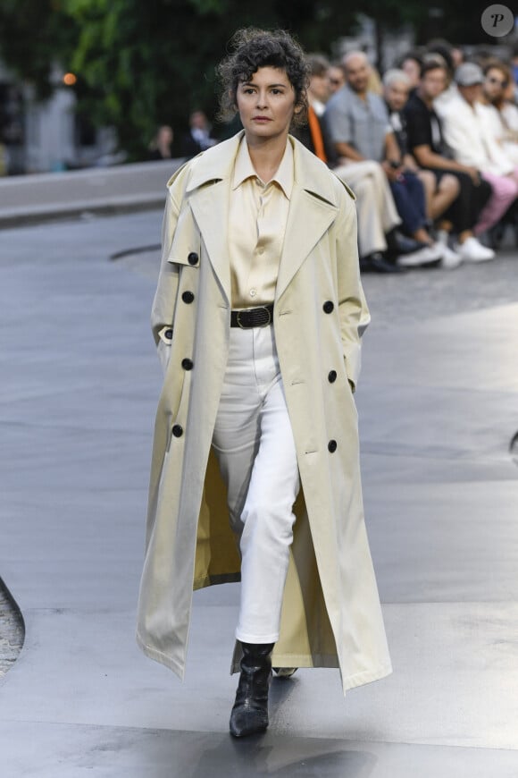 Audrey Tautou lors du défilé de mode Homme printemps-été 2023 Ami - Alexandre Mattiussi, au Sacré-Cœur à Paris, France, le 23 juin 2022.