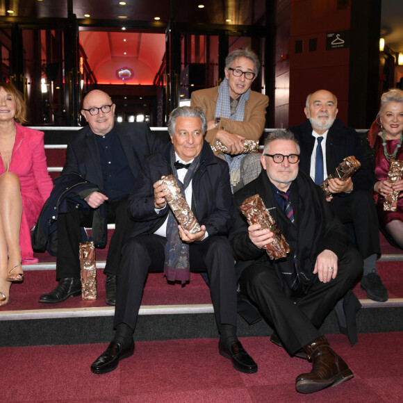 Un membre du Splendid évoque l'hommage à Michel Blanc 
César d'anniversaire pour le Splendid - Marie Anne Chazel, Michel Blanc, Christian Clavier, Thierry Lhermitte, Gérard Jugnot, Josiane Balasko, Bruno Moynot lors de la pressroom remise des prix lors de la 46ème cérémonie des César à l'Olympia à Paris © Pascal le Segretain / Pool / Bestimage