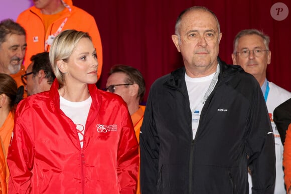 La princesse Charlene de Monaco a donné le départ de la 25eme No Finish Line à Monaco, le 16 novembre 2024