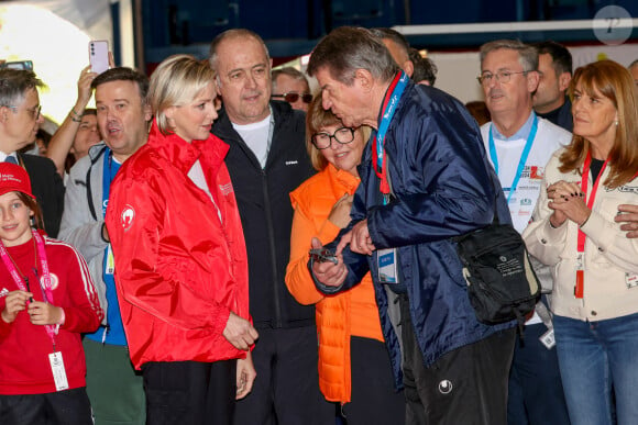 La princesse Charlene de Monaco a donné le départ de la 25eme No Finish Line à Monaco, le 16 novembre 2024