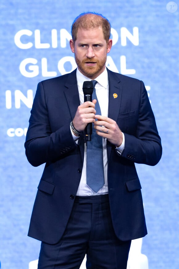 Le prince Harry, duc de Sussex, prend la parole lors de la 2024 Clinton Global Initiative le 24 septembre 2024 à New York City, NY, USA. Photo par Janet Mayer/INSTARimages/ABACAPRESS.COM