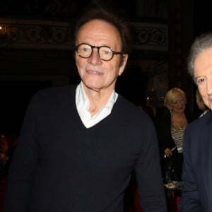 Guillaume Durand et Michel Drucker (Laurier d'honneur) - 29ème cérémonie des Lauriers de l'Audiovisuel au théâtre Marigny à Paris le 26 février 2024. © Coadic Guirec/Bestimage