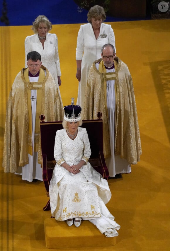 Avalon - Cérémonie de couronnement du roi d'Angleterre à l'abbaye de Westminster de Londres Camilla Parker Bowles, reine consort d'Angleterre, lors de la cérémonie de couronnement du roi d'Angleterre à Londres, Royaume Uni, le 6 mai 2023. 