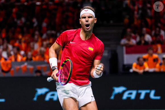 Rafael Nadal lors de la Coupe Davis à Malaga, ce mardi 19 novembre. © Oscar J. Barroso/AFP7 via ZUMA Press Wire/Bestimage