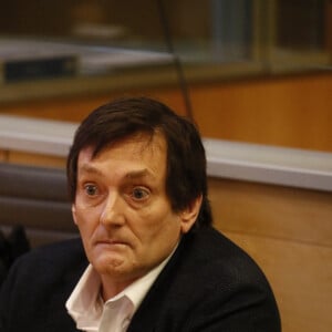 Pierre Palmade au tribunal de Melun avec ses avocats pour son procès pour blessures involontaires à la suite d'un accident de la route en février 2023 dans lequel sa voiture a percuté un autre véhicule à Melun. Le 20 novembre 2024. © Christophe Clovis / Bestimage