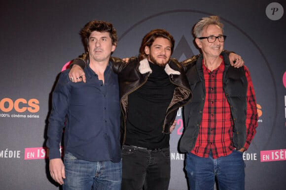 Robin Sykes, Rayane Bensetti, Thierry Lhermitte assistant à la projection du film La Finale lors du 21e Festival du film de comédie de l'Alpe d'Huez, à l'Alpe d'Huez, en France, le 17 janvier 2018. Photo par Julien Reynaud/APS-Medias/ABACAPRESS.COM