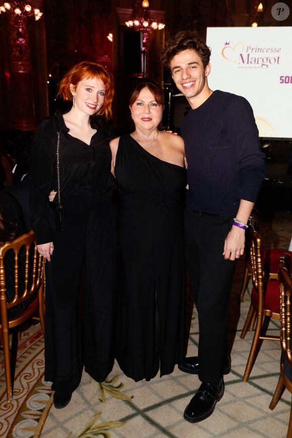 Exclusif - Claire Romain, Muriel Hattab (présidente de l'association), Thomas da Costa lors de la soirée de gala de l'association "Princesse Margot" à l'hôtel InterContinental Paris - Le Grand, à Paris, France, le 11 décembre 2023. © Christophe Clovis/Bestimage