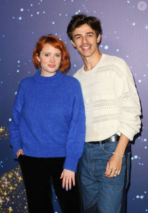 Claire Romain et son compagnon Thomas Da Costa - Première du film Disney "Wish, Asha et la bonne étoile" au Grand Rex à Paris le 13 novembre 2023. © Coadic Guirec / Bestimage