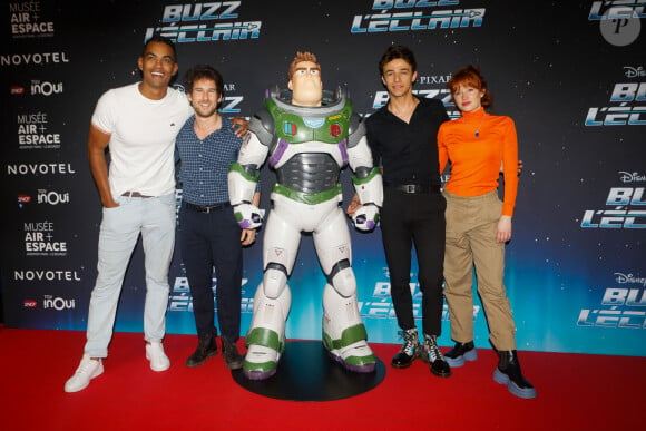 Terrence Telle, Julien Alluguette, Thomas Da Costa, Claire Romain - Avant-première du film "Buzz l'éclair" à l'UGC Normandie à Paris, France, le 19 juin 2022. © Christophe Clovis / Bestimage