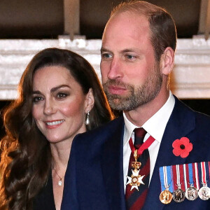 Le prince William, prince de Galles, Catherine Kate Middleton, princesse de Galles - La famille royale du Royaume Uni assiste au Festival du souvenir (Festival of Remembrance) au Royal Albert Hall, Londres le 9 novembre 2024. © Chris Ratcliffe / Pool / Julien Burton via Bestimage 