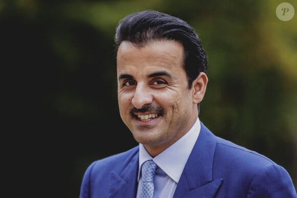 Le président allemand Frank-Walter Steinmeier accueille l'émir du Qatar, Cheikh Tamim ben Hamad al-Thani, au palais présidentiel de Bellevue à Berlin, Allemagne, le 22 octobre 2024. © Imago/Panoramic/Bestimage