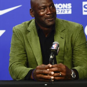 Michael Jordan - coproprietaire des Charlotte Hornets - Conférence de presse du match de NBA Game Paris 2020 entre les Bucks de Milwaukee et les Charlotte Hornet à l'AccorHotels Arena à Paris le 24 janvier 2020. © JB Autissier / Panoramic / 2020 