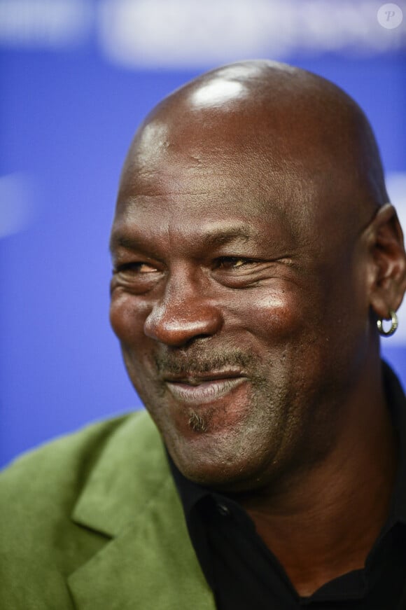 Michael Jordan - coproprietaire des Charlotte Hornets - Conférence de presse du match de NBA Game Paris 2020 entre les Bucks de Milwaukee et les Charlotte Hornet à l'AccorHotels Arena à Paris le 24 janvier 2020. © JB Autissier / Panoramic / 2020 