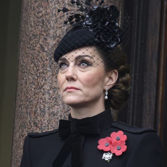 Elle qui a appris qu'elle était atteinte d'un cancer
Catherine Kate Middleton, princesse de Galles honore les disparus des deux guerres mondiales lors de la cérémonie Remembrance Sunday ( Dimanche du souvenir ) au Cénotaphe à Londres - November 10, 2024 (Credit Image: © Cover Images via ZUMA Press)