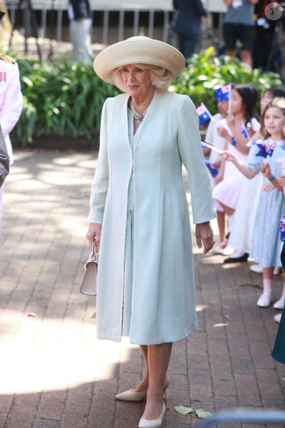 Le roi Charles III d'Angleterre et Camilla Parker Bowles, reine consort d'Angleterre, assistent à une cérémonie à l'église anglicane St. Thomas à Sydney, le 20 octobre 2024. La visite du roi en Australie sera sa première en tant que monarque, et le CHOGM, réunion des chefs de gouvernement du Commonwealth 2024 (21-26 octobre) à Samoa, sera sa première en tant que chef du Commonwealth. 