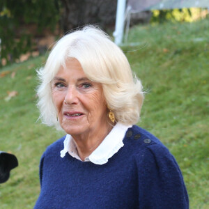 Camilla Parker-Bowles, reine consort d'Angleterre au Braemar Literary Festival où son fils Tom Parker-Bowles a fait une lecture - 21 September 2024.