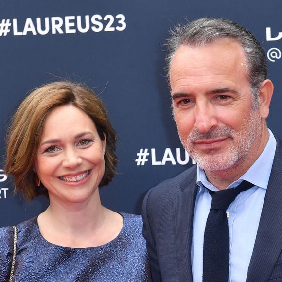 Jean Dujardin et sa femme Nathalie Péchalat - Red Carpet de la cérémonie " 2023 Laureus World Sports Awards" à Paris le 8 mai 2023 . Veeren/Bestimage